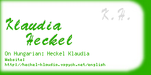 klaudia heckel business card